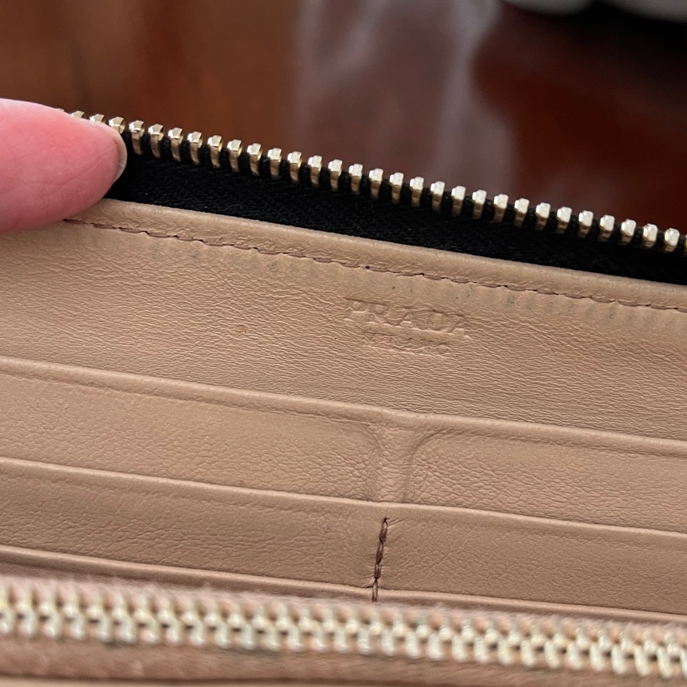 Prada Black Leather Zip-Around Wallet - Picture 8 of 10